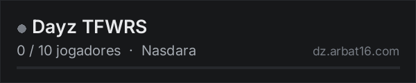 Dayz TFWRS na lista de servidores de DayZ da AR16
