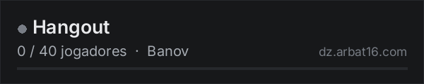 Hangout na lista de servidores de DayZ da AR16