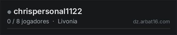 chrispersonal1122 na lista de servidores de DayZ da AR16