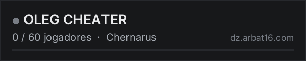 OLEG CHEATER na lista de servidores de DayZ da AR16
