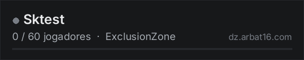 Sktest na lista de servidores de DayZ da AR16