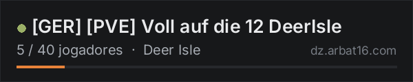 GER PVE Voll auf die 12 DeerIsle na lista de servidores de DayZ da AR16