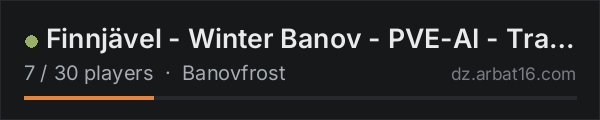 Finnjävel - Winter Banov - PVE-AI - Trader - discord.gg/8PWWkf on the AR16 DayZ server list