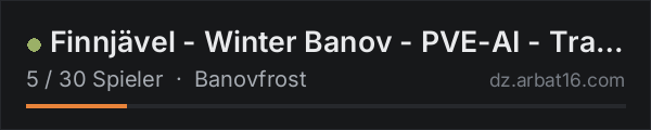 Finnjävel - Winter Banov - PVE-AI - Trader - discord.gg/8PWWkf in der DayZ-Serverliste von AR16