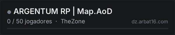 ARGENTUM RP | Map.AoD na lista de servidores de DayZ da AR16