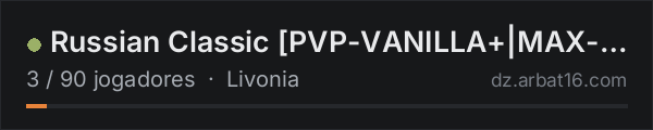 Russian Classic [PVP-VANILLA+|MAX-4|X2-LOOT] [Dr.MAX] na lista de servidores de DayZ da AR16