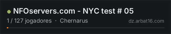 NFOservers.com - NYC test # 05 na lista de servidores de DayZ da AR16