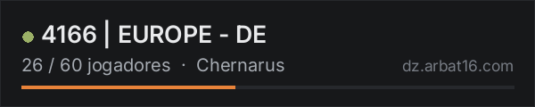 4166 | EUROPE - DE na lista de servidores de DayZ da AR16