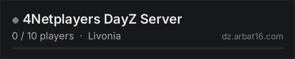 4Netplayers DayZ Server on the AR16 DayZ server list