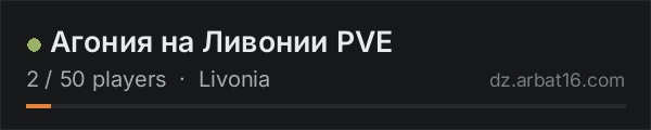 Агония на Ливонии PVE on the AR16 DayZ server list