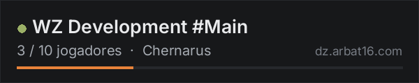 WZ Development #Main na lista de servidores de DayZ da AR16