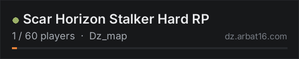 Scar Horizon Stalker Hard RP on the AR16 DayZ server list