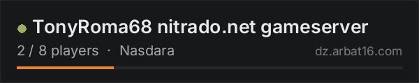 TonyRoma68 nitrado.net gameserver on the AR16 DayZ server list
