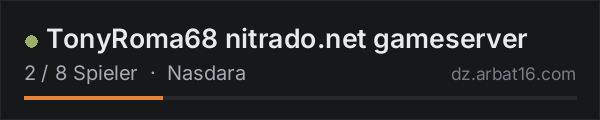 TonyRoma68 nitrado.net gameserver in der DayZ-Serverliste von AR16