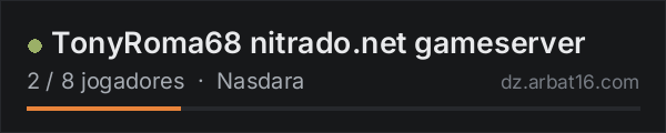 TonyRoma68 nitrado.net gameserver na lista de servidores de DayZ da AR16