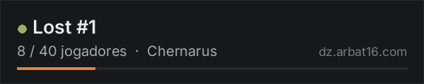 Lost #1 na lista de servidores de DayZ da AR16