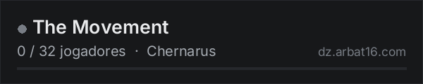The Movement na lista de servidores de DayZ da AR16