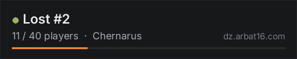 Lost #2 on the AR16 DayZ server list