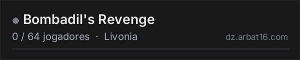 Bombadil's Revenge na lista de servidores de DayZ da AR16