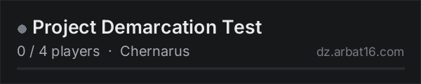 Project Demarcation Test on the AR16 DayZ server list