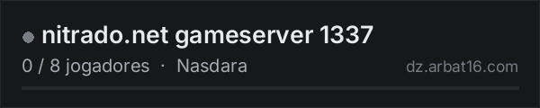 nitrado.net gameserver 1337 na lista de servidores de DayZ da AR16