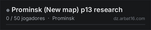 Prominsk (New map) p13 research na lista de servidores de DayZ da AR16