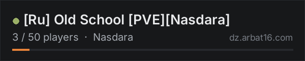 [Ru] Old School [PVE][Nasdara] on the AR16 DayZ server list