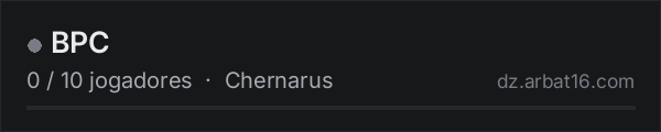 BPC na lista de servidores de DayZ da AR16