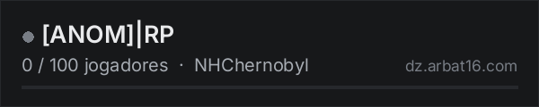 [ANOM]|RP na lista de servidores de DayZ da AR16