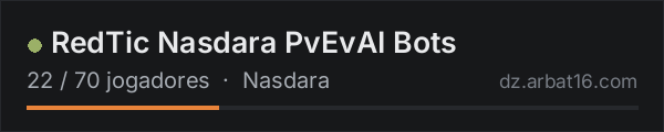 RedTic Nasdara PvEvAI Bots na lista de servidores de DayZ da AR16