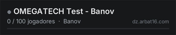 OMEGATECH Test - Banov na lista de servidores de DayZ da AR16