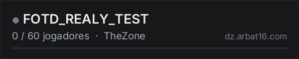 FOTD_REALY_TEST na lista de servidores de DayZ da AR16