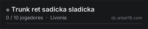 Trunk ret sadicka sladicka na lista de servidores de DayZ da AR16