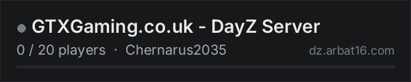 GTXGaming.co.uk - DayZ Server on the AR16 DayZ server list