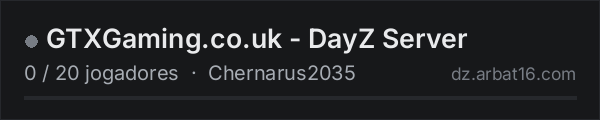 GTXGaming.co.uk - DayZ Server na lista de servidores de DayZ da AR16