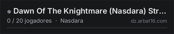 Dawn Of The Knightmare (Nasdara) Strictly PVE na lista de servidores de DayZ da AR16