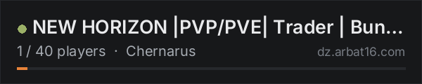 NEW HORIZON |PVP/PVE| Trader | Bunkera | Bots | Quest | on the AR16 DayZ server list