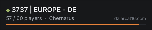 3737 | EUROPE - DE on the AR16 DayZ server list