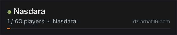 Nasdara on the AR16 DayZ server list