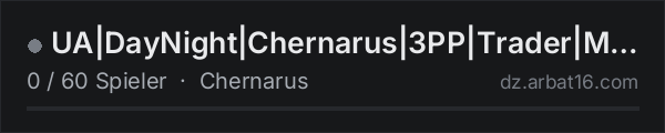 UA|DayNight|Chernarus|3PP|Trader|Map|Party|Wipe~23.10| in der DayZ-Serverliste von AR16