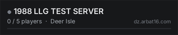 1988 LLG TEST SERVER on the AR16 DayZ server list