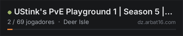 UStink's PvE Playground 1 | Season 5 | Big $ | Big Mods na lista de servidores de DayZ da AR16