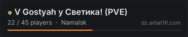 V Gostyah у Светика! (PVE) on the AR16 DayZ server list