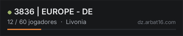 3836 | EUROPE - DE na lista de servidores de DayZ da AR16