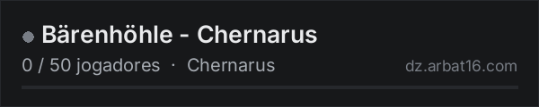 Bärenhöhle - Chernarus na lista de servidores de DayZ da AR16