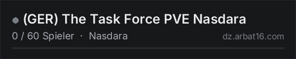 (GER) The Task Force PVE Nasdara in der DayZ-Serverliste von AR16