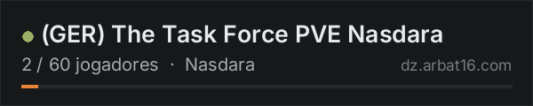 (GER) The Task Force PVE  Nasdara na lista de servidores de DayZ da AR16
