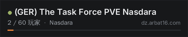 AR16 DayZ 服务器列表中的 (GER) The Task Force PVE  Nasdara