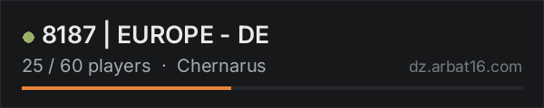 8187 | EUROPE - DE on the AR16 DayZ server list