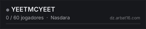 YEETMCYEET na lista de servidores de DayZ da AR16